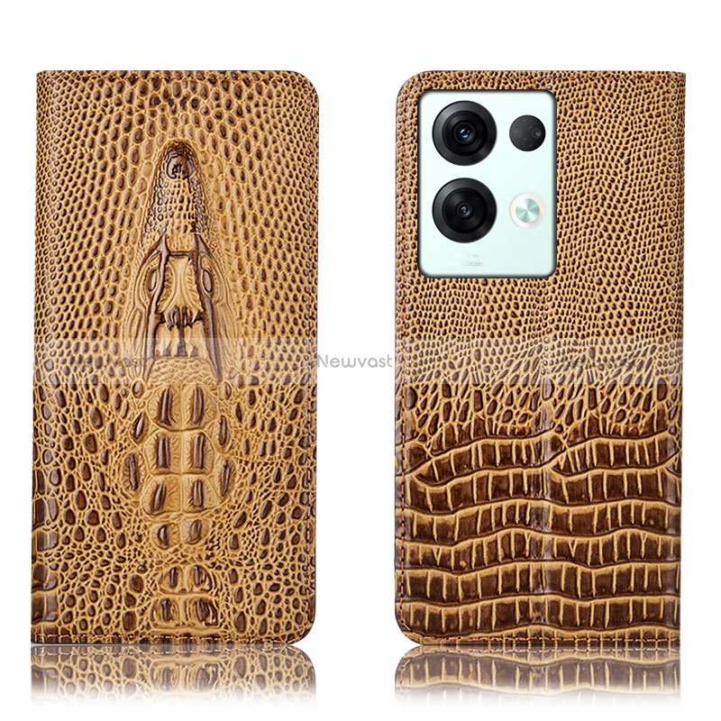 Leather Case Stands Flip Cover Holder H03P for Oppo Reno8 Pro 5G