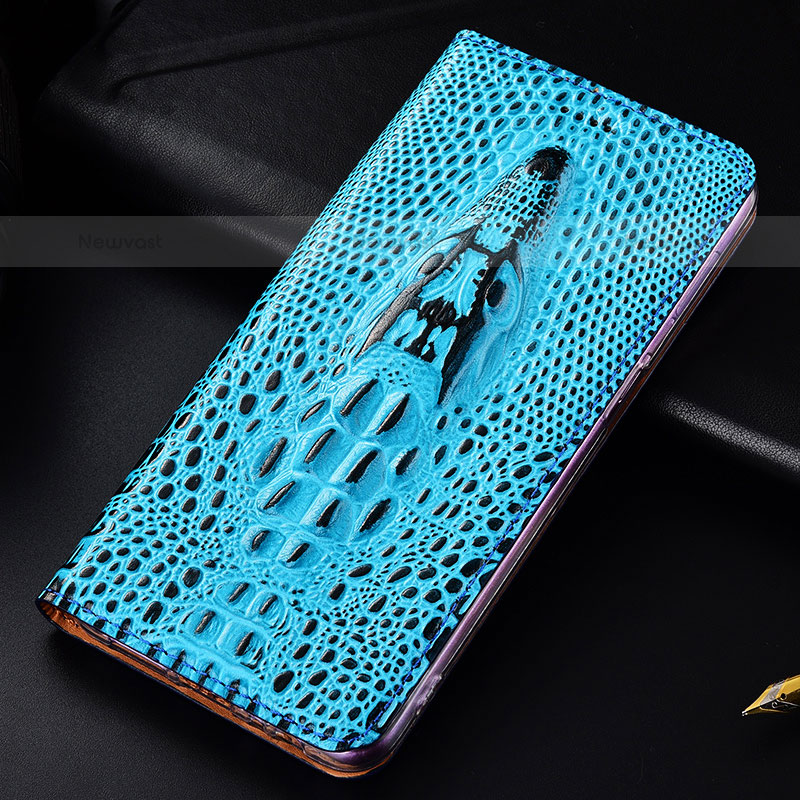 Leather Case Stands Flip Cover Holder H03P for Samsung Galaxy S21 FE 5G