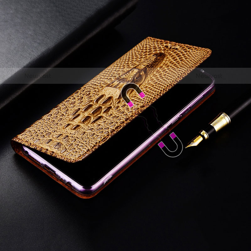 Leather Case Stands Flip Cover Holder H03P for Samsung Galaxy S22 Plus 5G