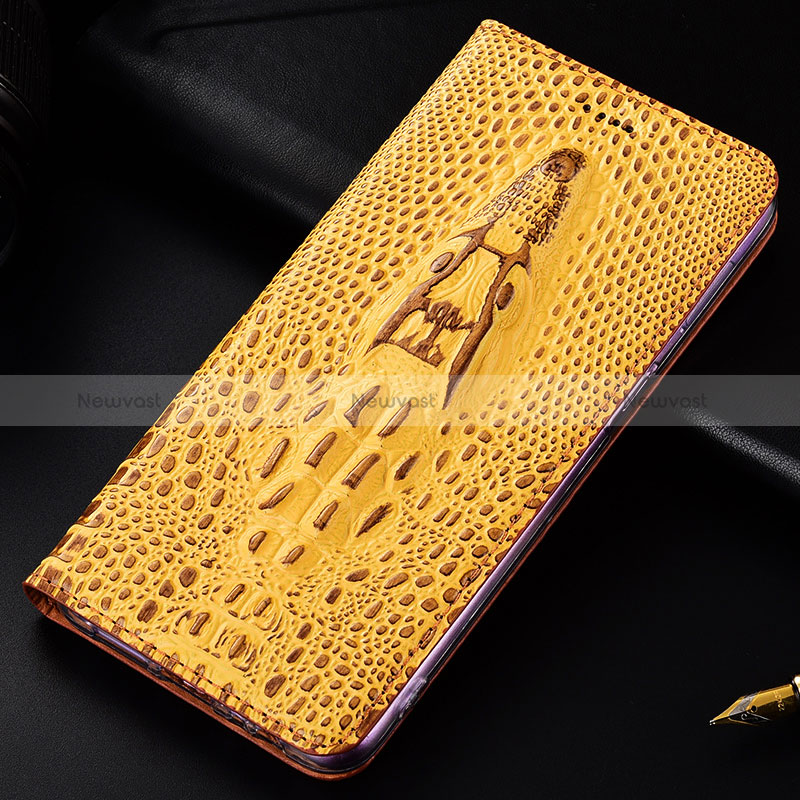 Leather Case Stands Flip Cover Holder H03P for Samsung Galaxy S24 Ultra 5G