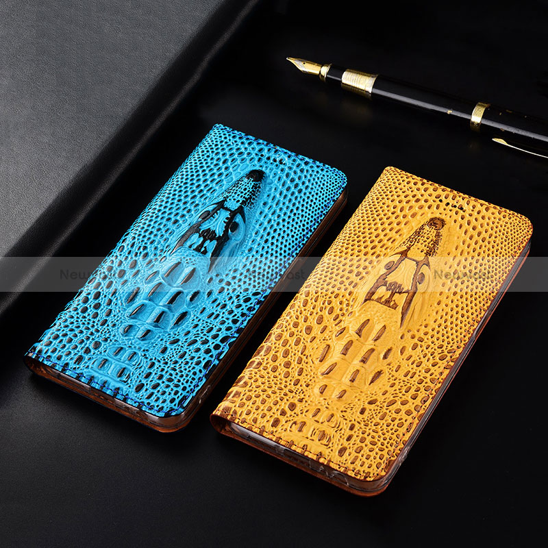 Leather Case Stands Flip Cover Holder H03P for Vivo V27 5G