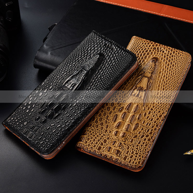Leather Case Stands Flip Cover Holder H03P for Vivo V27e 5G