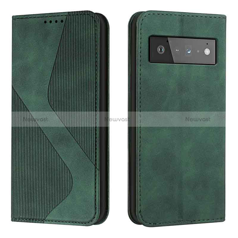 Leather Case Stands Flip Cover Holder H03X for Google Pixel 6 5G