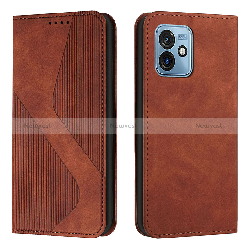 Leather Case Stands Flip Cover Holder H03X for Motorola Moto G 5G (2023)