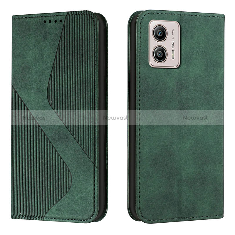 Leather Case Stands Flip Cover Holder H03X for Motorola Moto G53 5G