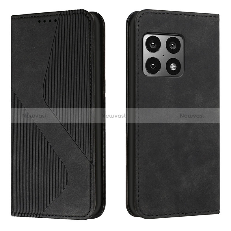 Leather Case Stands Flip Cover Holder H03X for OnePlus 10 Pro 5G