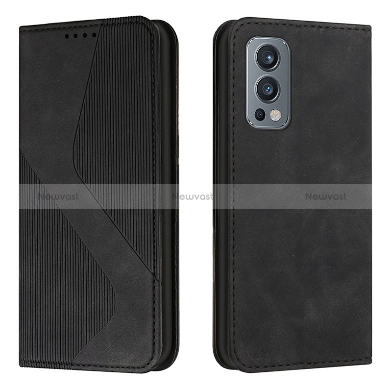 Leather Case Stands Flip Cover Holder H03X for OnePlus Nord 2 5G