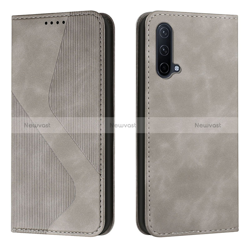 Leather Case Stands Flip Cover Holder H03X for OnePlus Nord CE 5G