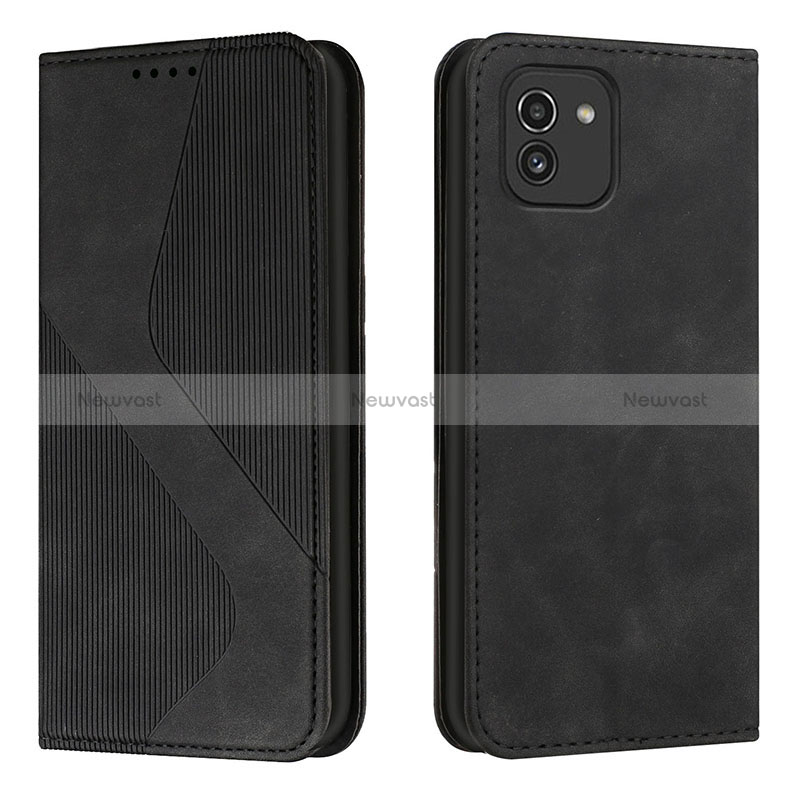 Leather Case Stands Flip Cover Holder H03X for Samsung Galaxy A03