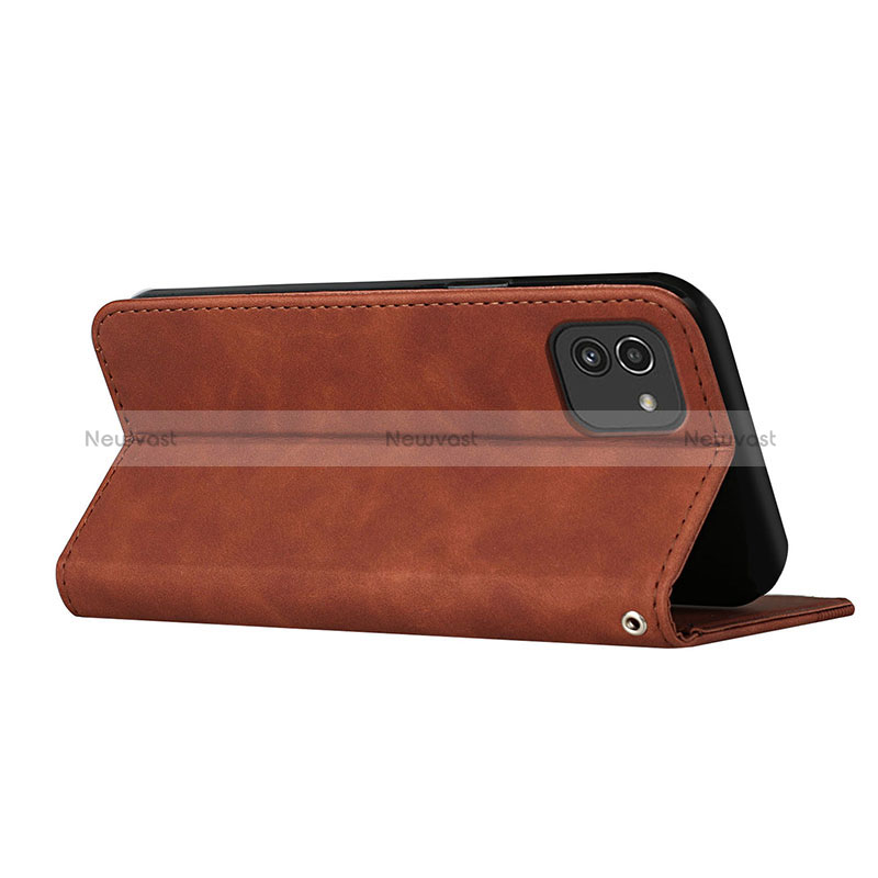 Leather Case Stands Flip Cover Holder H03X for Samsung Galaxy A03