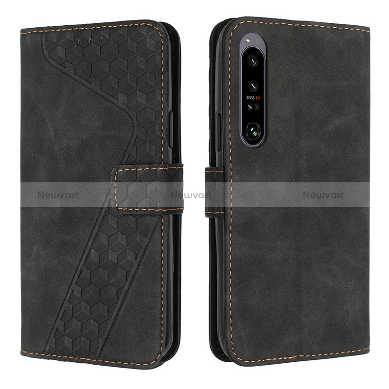 Leather Case Stands Flip Cover Holder H03X for Sony Xperia 1 IV SO-51C