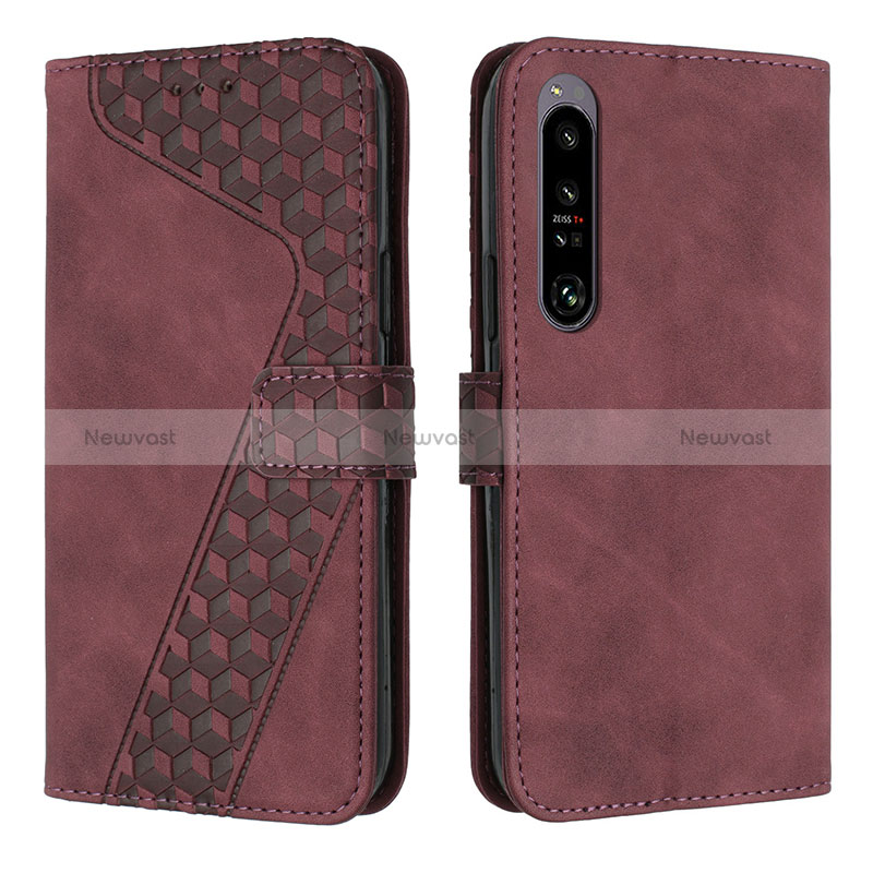Leather Case Stands Flip Cover Holder H03X for Sony Xperia 1 IV SO-51C