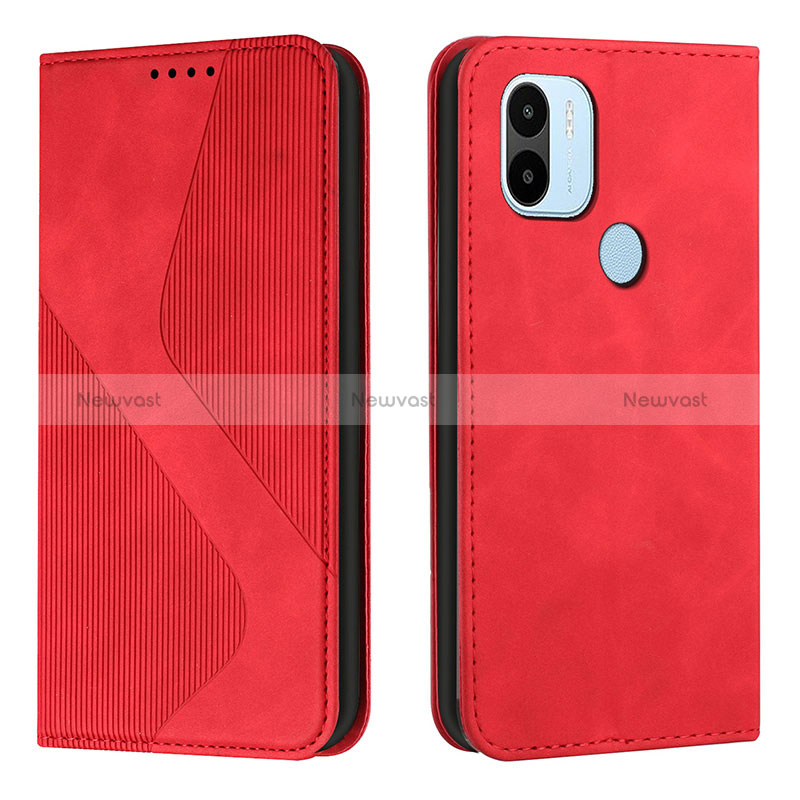 Leather Case Stands Flip Cover Holder H03X for Xiaomi Redmi A1 Plus Red