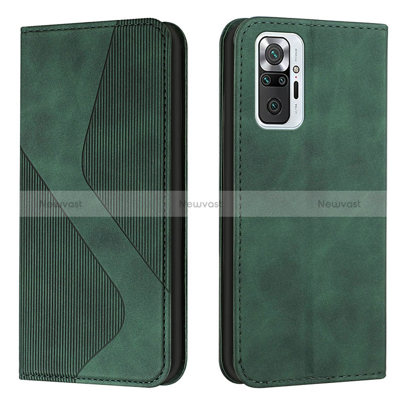 Leather Case Stands Flip Cover Holder H03X for Xiaomi Redmi Note 10 Pro Max