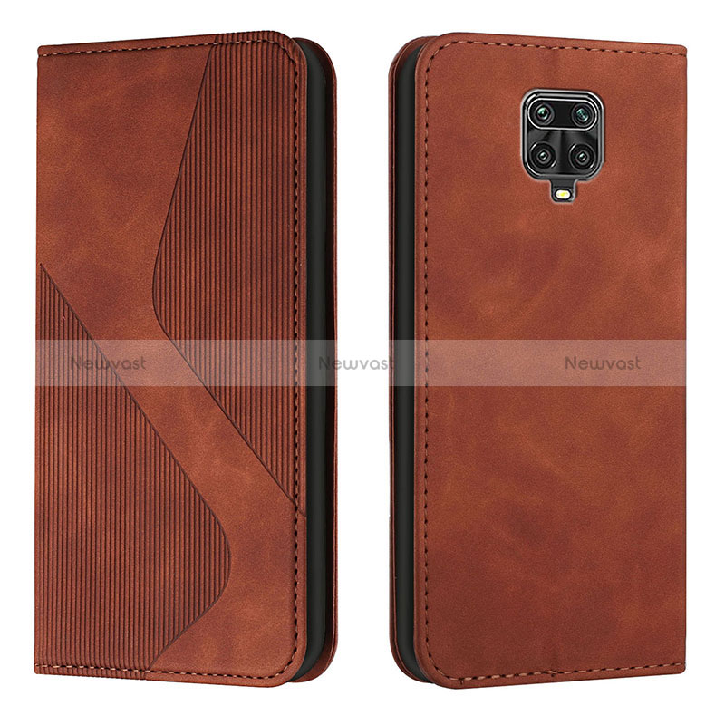 Leather Case Stands Flip Cover Holder H03X for Xiaomi Redmi Note 9 Pro