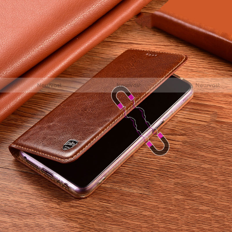 Leather Case Stands Flip Cover Holder H04P for Motorola Moto G Play (2023)