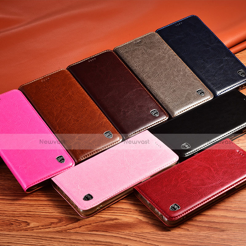 Leather Case Stands Flip Cover Holder H04P for Motorola Moto G82 5G