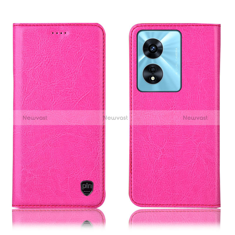 Leather Case Stands Flip Cover Holder H04P for Oppo A1 5G