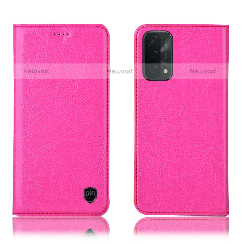 Leather Case Stands Flip Cover Holder H04P for Oppo A93 5G