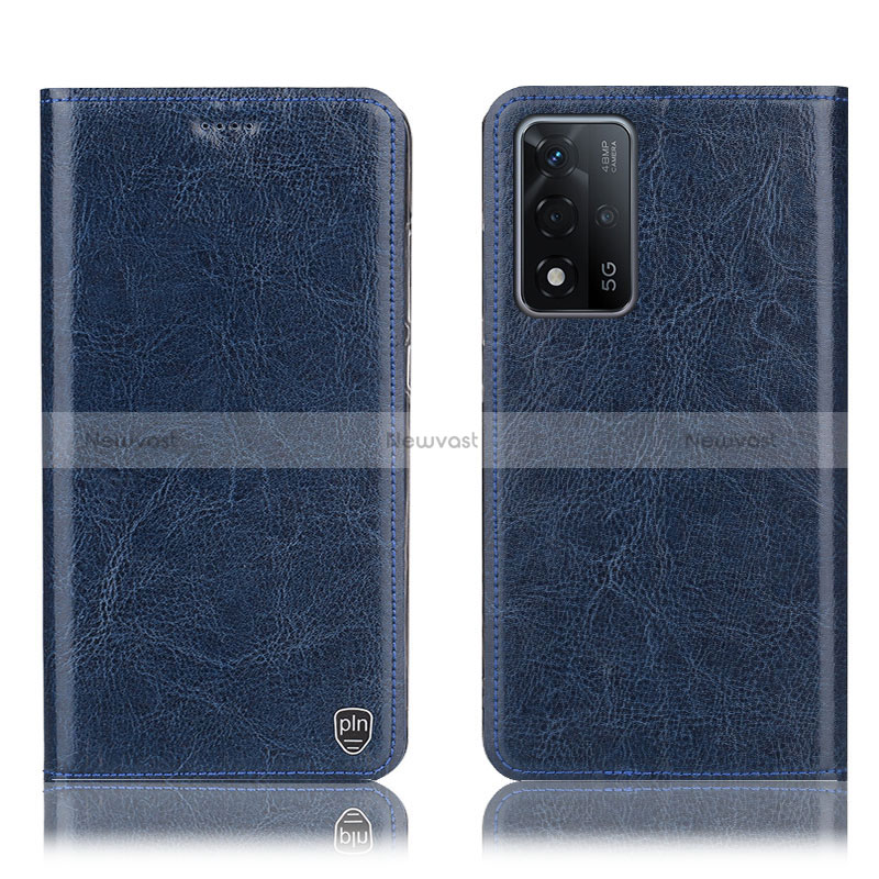 Leather Case Stands Flip Cover Holder H04P for Oppo A93s 5G