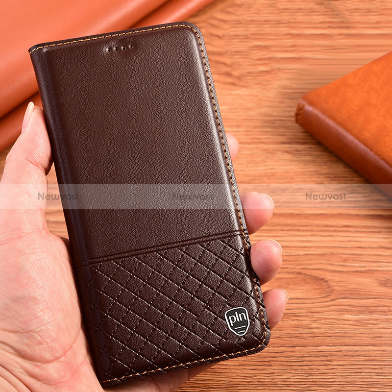 Leather Case Stands Flip Cover Holder H04P for Samsung Galaxy S24 5G