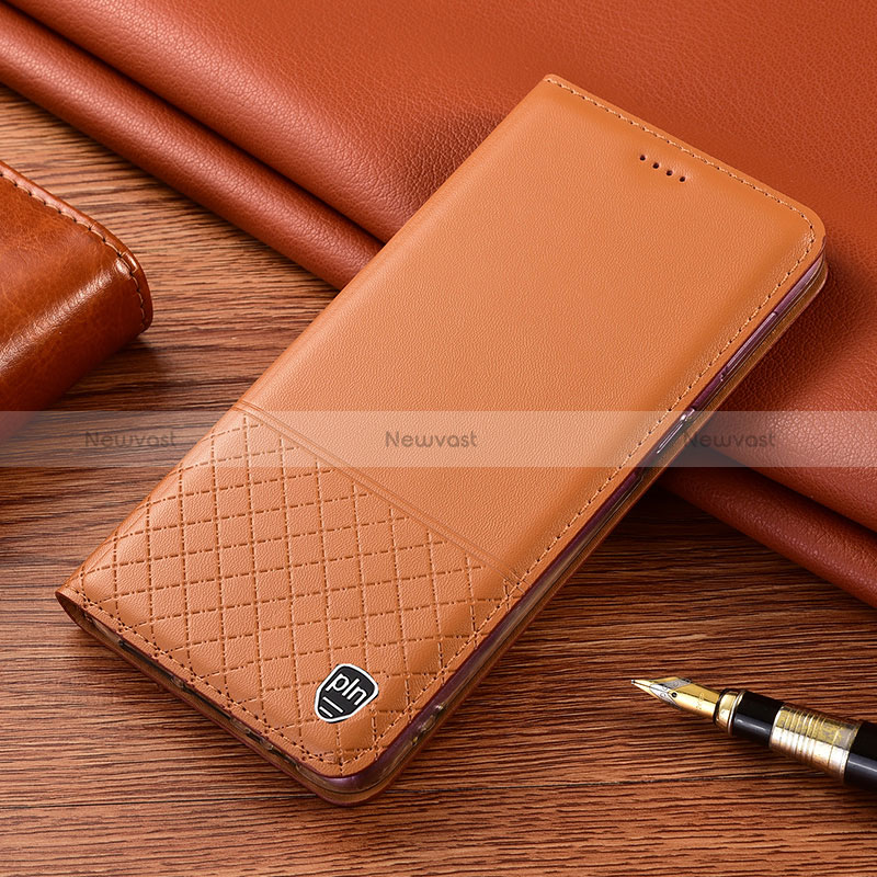 Leather Case Stands Flip Cover Holder H04P for Samsung Galaxy S24 Plus 5G