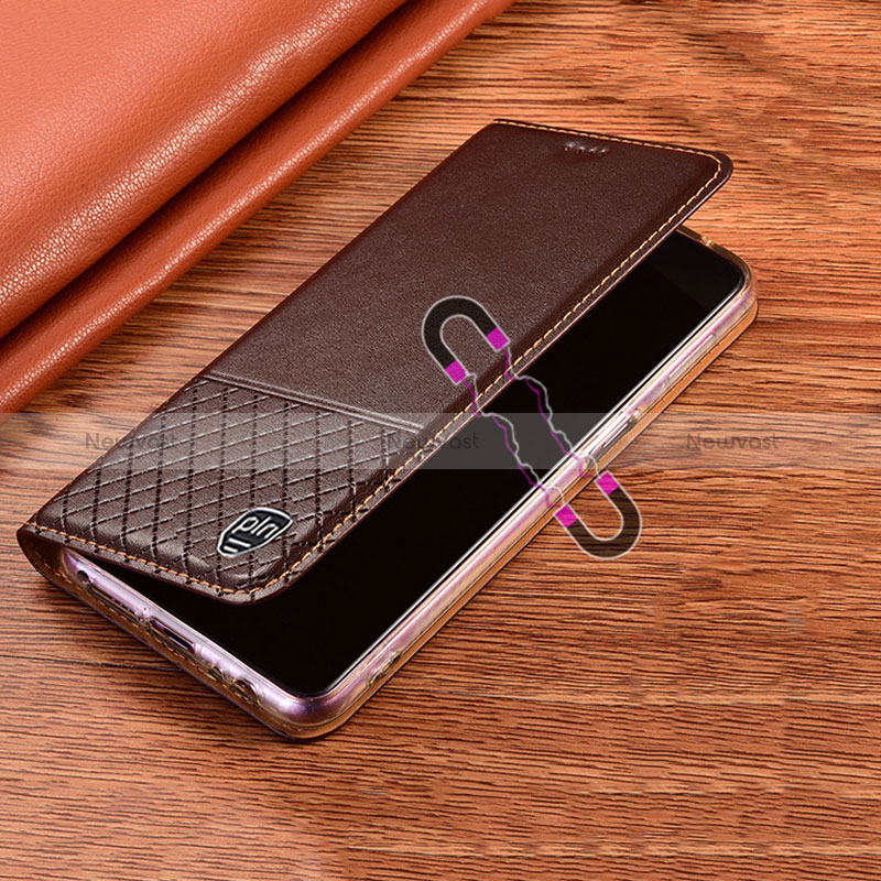 Leather Case Stands Flip Cover Holder H04P for Samsung Galaxy S24 Plus 5G