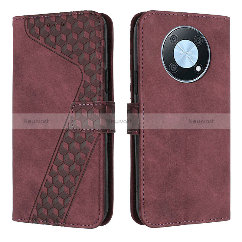 Leather Case Stands Flip Cover Holder H04X for Huawei Enjoy 50 Pro