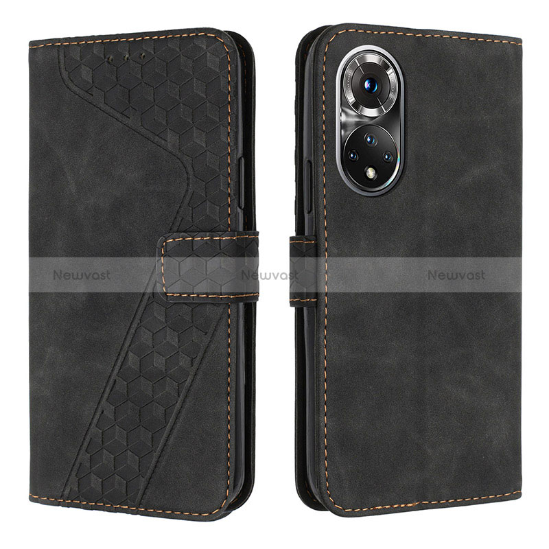 Leather Case Stands Flip Cover Holder H04X for Huawei Honor 50 Pro 5G