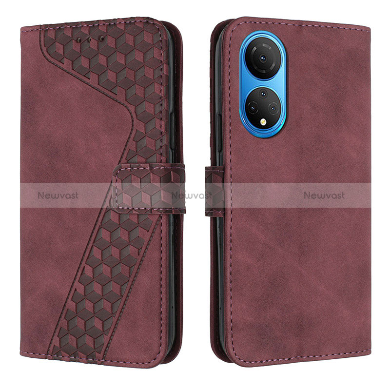 Leather Case Stands Flip Cover Holder H04X for Huawei Honor X7