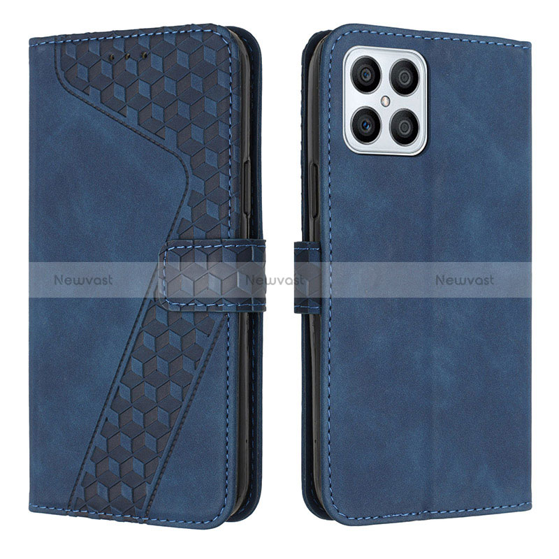 Leather Case Stands Flip Cover Holder H04X for Huawei Honor X8 4G