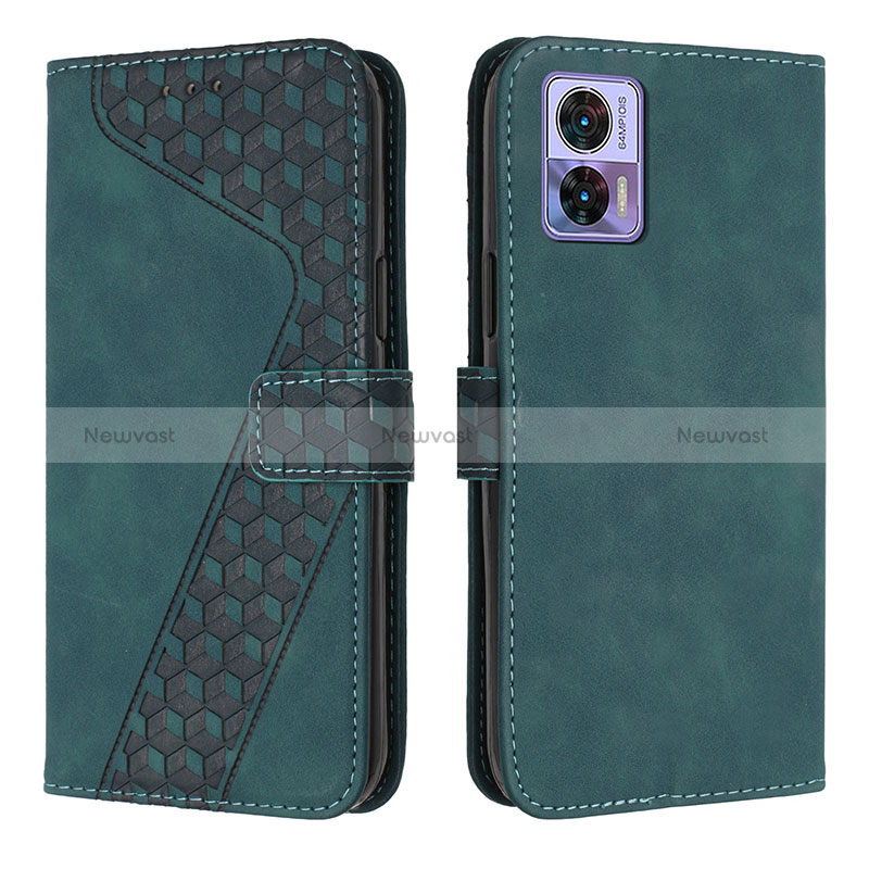 Leather Case Stands Flip Cover Holder H04X for Motorola Moto Edge 30 Lite 5G