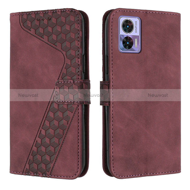 Leather Case Stands Flip Cover Holder H04X for Motorola Moto Edge 30 Lite 5G