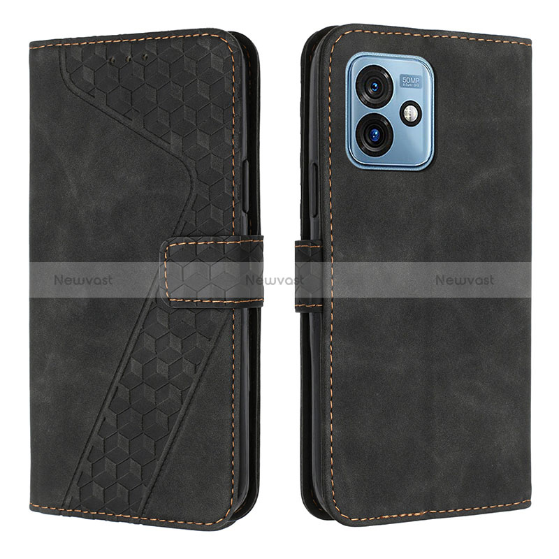 Leather Case Stands Flip Cover Holder H04X for Motorola Moto G 5G (2023)