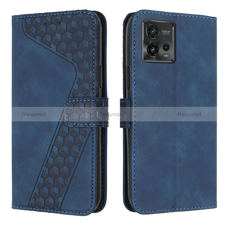 Leather Case Stands Flip Cover Holder H04X for Motorola Moto G72