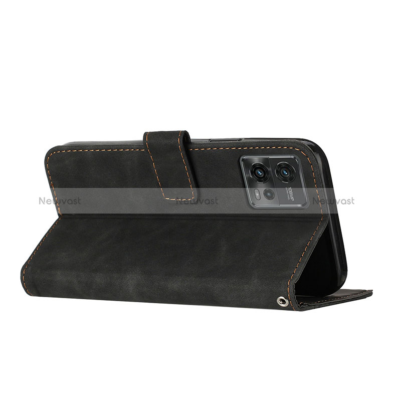 Leather Case Stands Flip Cover Holder H04X for Motorola Moto G72