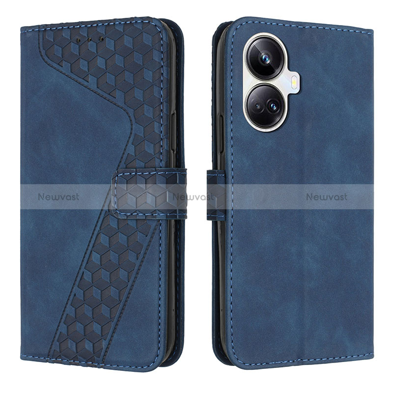 Leather Case Stands Flip Cover Holder H04X for Realme 10 Pro+ Plus 5G