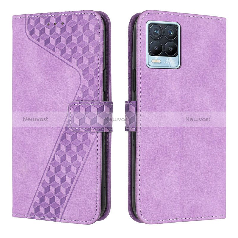 Leather Case Stands Flip Cover Holder H04X for Realme 8 4G