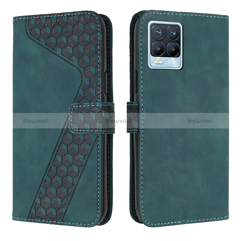 Leather Case Stands Flip Cover Holder H04X for Realme 8 4G