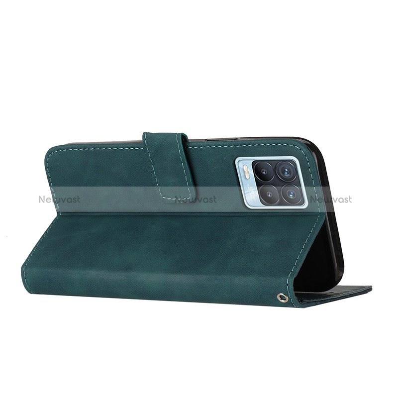 Leather Case Stands Flip Cover Holder H04X for Realme 8 4G