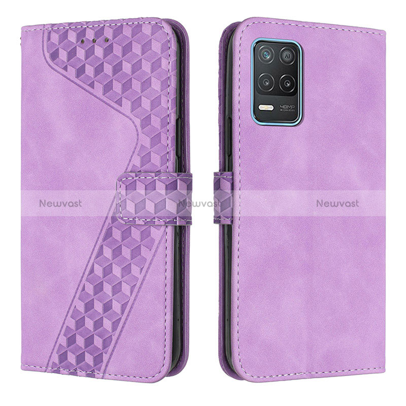 Leather Case Stands Flip Cover Holder H04X for Realme 9 5G India