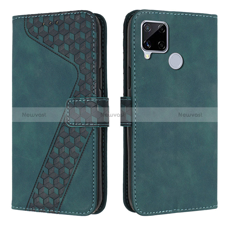 Leather Case Stands Flip Cover Holder H04X for Realme C12