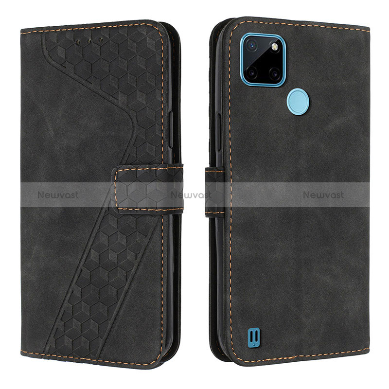 Leather Case Stands Flip Cover Holder H04X for Realme C21Y