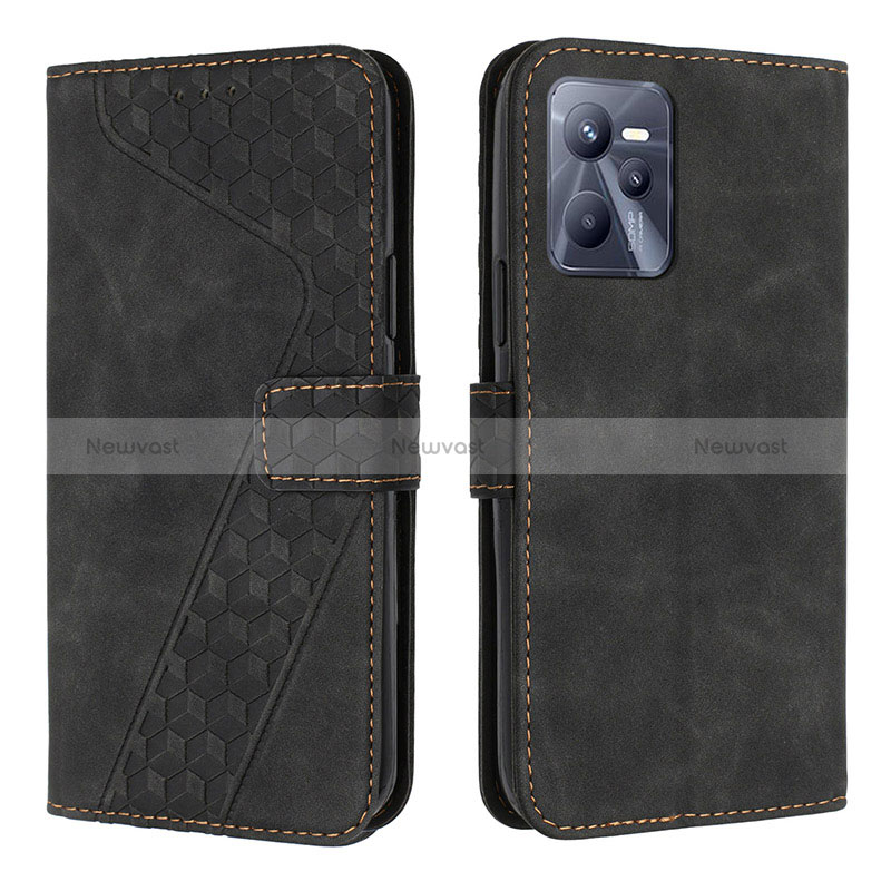 Leather Case Stands Flip Cover Holder H04X for Realme Narzo 50A Prime