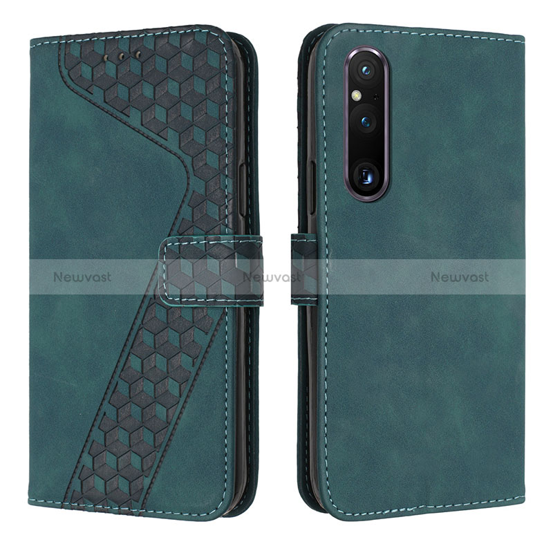 Leather Case Stands Flip Cover Holder H04X for Sony Xperia 1 V