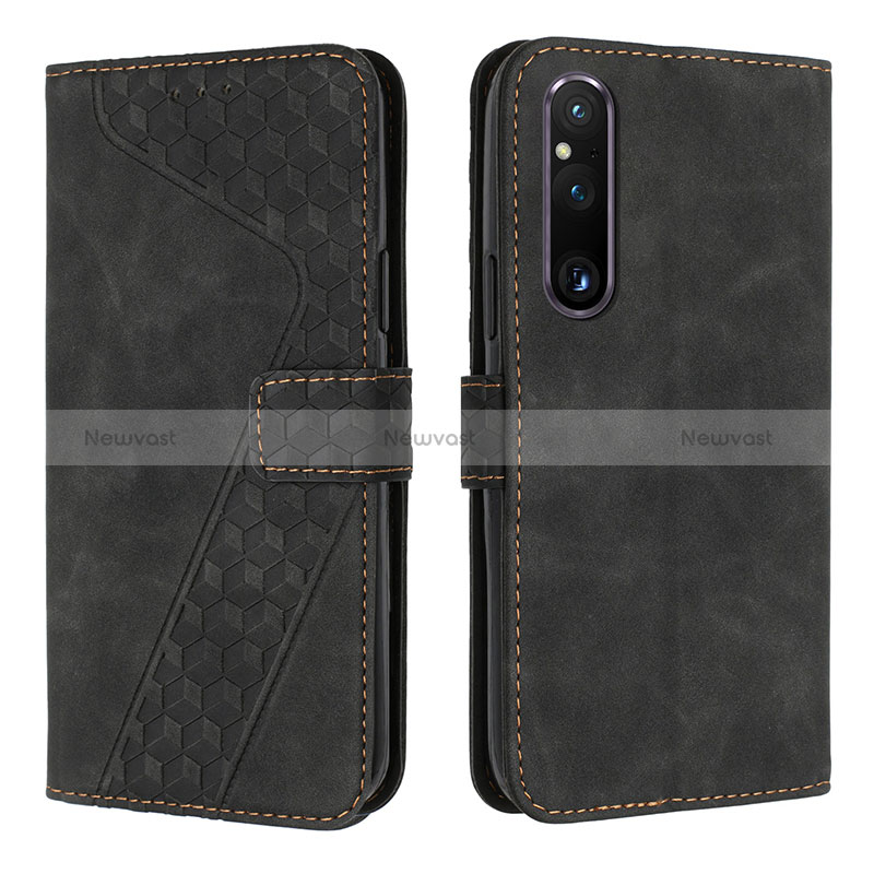 Leather Case Stands Flip Cover Holder H04X for Sony Xperia 1 V