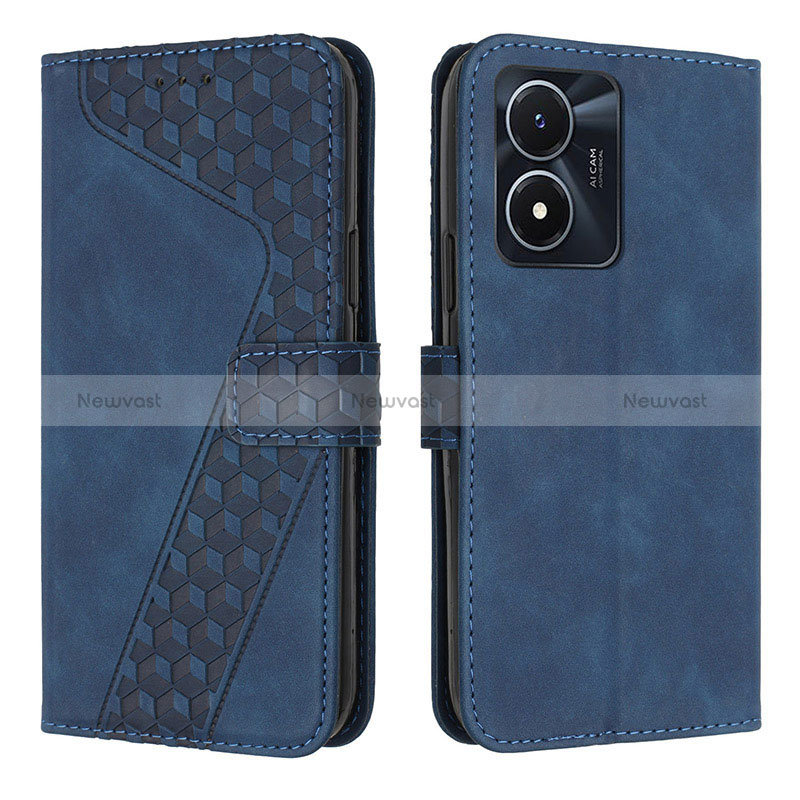 Leather Case Stands Flip Cover Holder H04X for Vivo Y02S