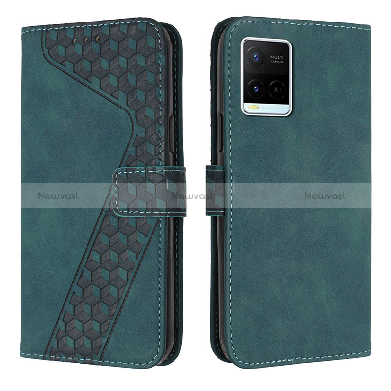 Leather Case Stands Flip Cover Holder H04X for Vivo Y21