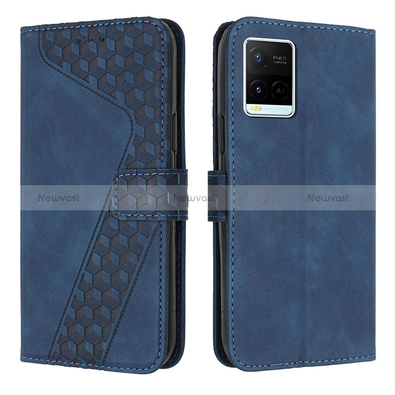 Leather Case Stands Flip Cover Holder H04X for Vivo Y21e