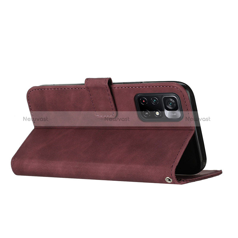 Leather Case Stands Flip Cover Holder H04X for Xiaomi Poco M4 Pro 5G